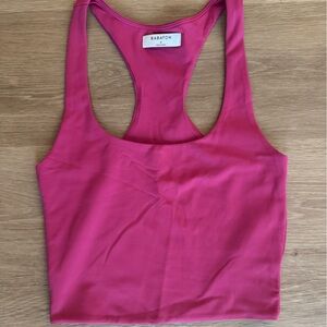 Babaton Pink Sleeveless Crop Tank Top